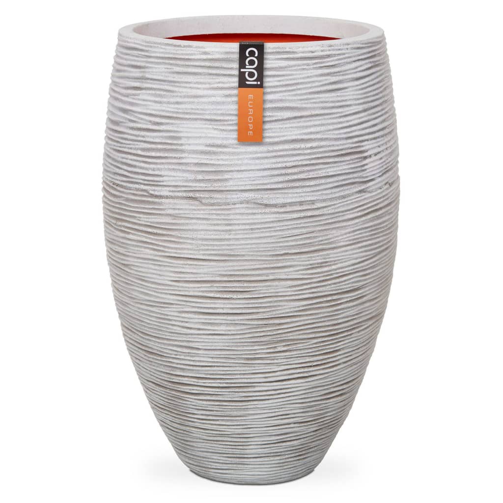 Capi Flowerpot Natur Rib Elegant Deluxe 45x72 cm Elfenbeinkoloriert