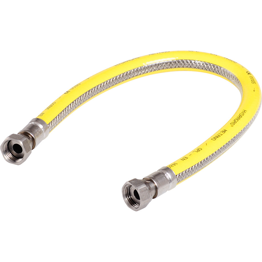 Raminex 730002 Gasschlauch 100cm Edelstahl-Flex-PVC