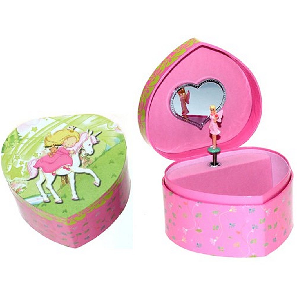 Simply for Kids Simply for Holz-Schmuckkästchen mit Musik-Prinzessin auf Pferd