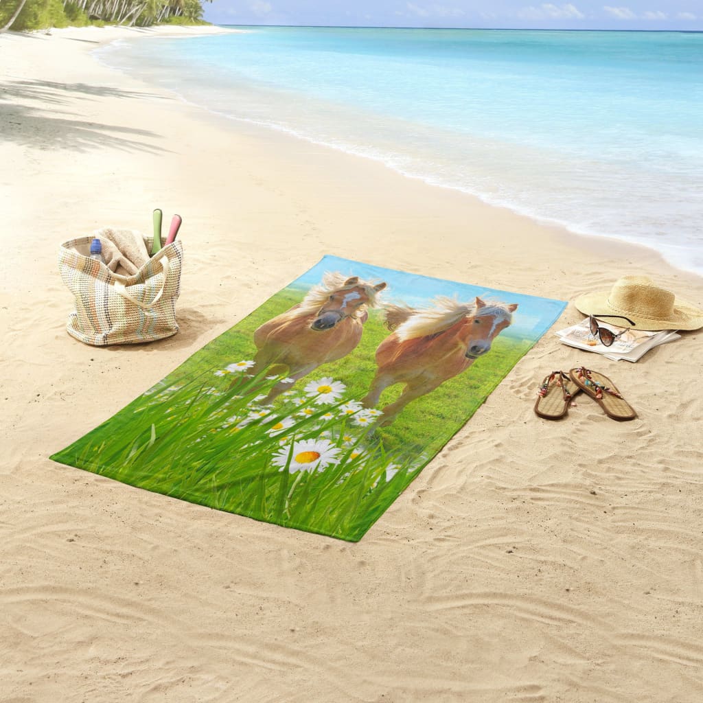 Guten Morgen Guten Morgen Strandtuchpferde 75x150 cm Multi -Colored