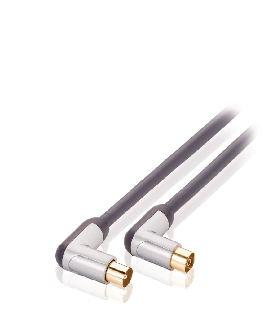 Profigold profigold prov8803 Koaxialkabel Stecker gewinkelt Buchse gewinkelt 3,00 m schwarz