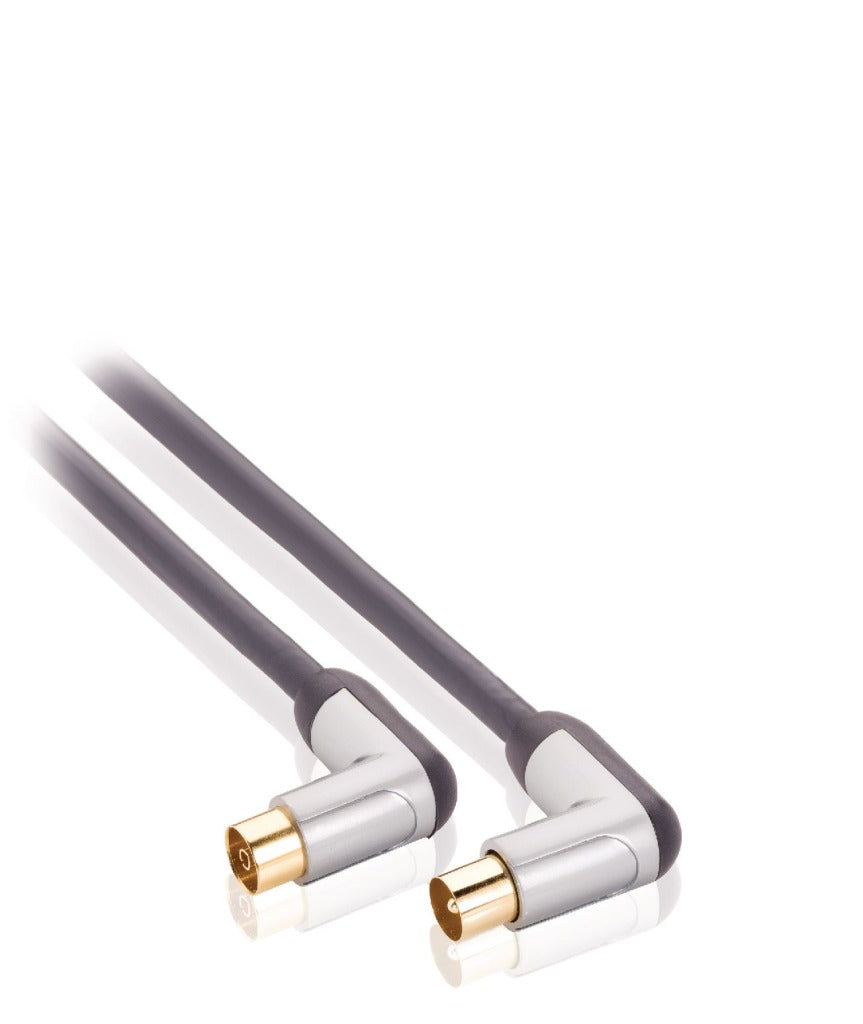 Profigold profigold prov8803 Koaxialkabel Stecker gewinkelt Buchse gewinkelt 3,00 m schwarz