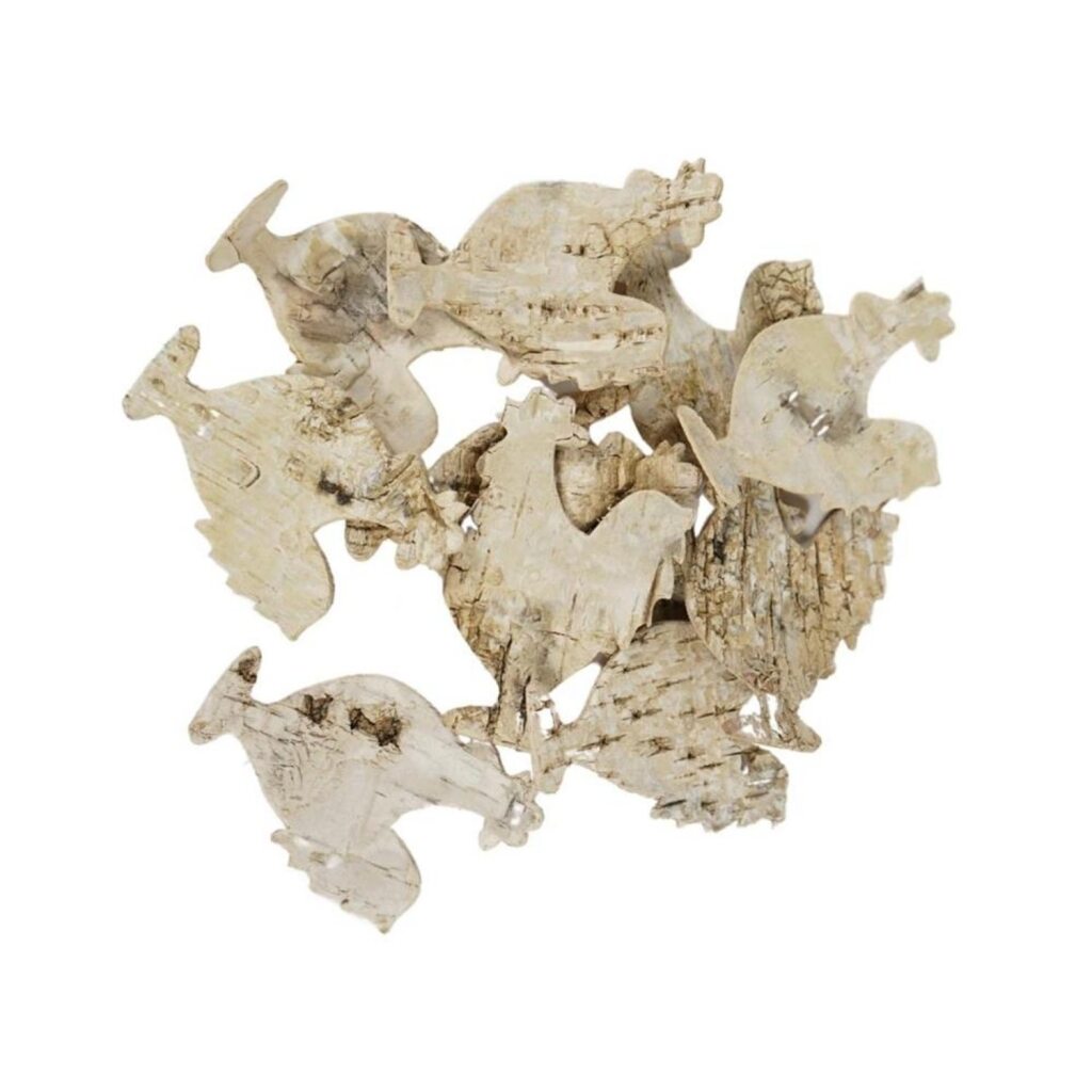 Hühnerfiguren anderer Marken aus Naturrinde 8 cm 24 Stück