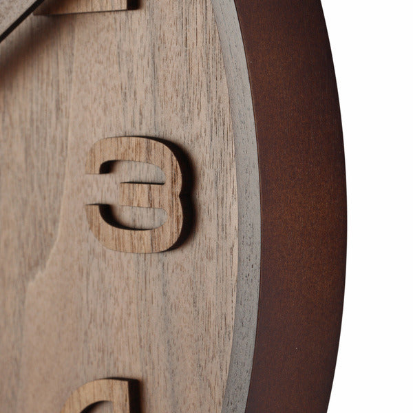 Nexttime ne-3096br wanduhr dia. 35 cm, Holz, braun, 'Wood Wood Medium'