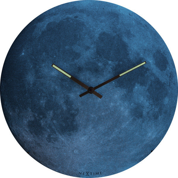 Nexttime ne-3164 wanduhr dia. 35 cm, konvexes Glas, 'Blue Moon Dome'