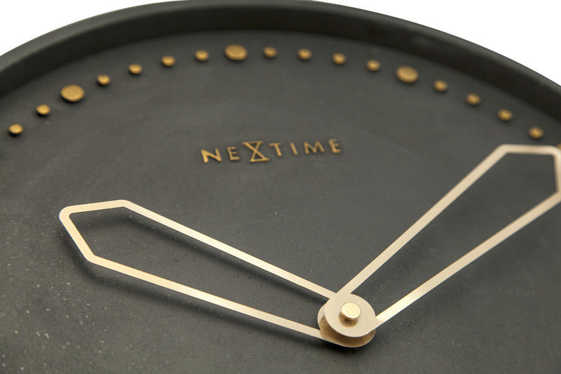NeXtime NeXtime NE-3197ZW Wanduhr Dia. 35 cm, Polyresin, Schwarz