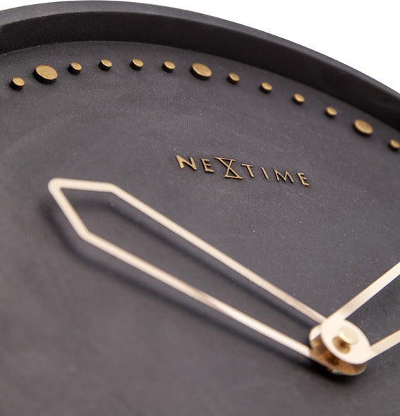 NeXtime NeXtime NE-3197ZW Wanduhr Dia. 35 cm, Polyresin, Schwarz