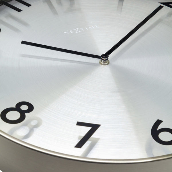 Nextime ne-3289gs Metallwanduhr – 40 cm – geräuschlose Uhr – Metall – Reflexion