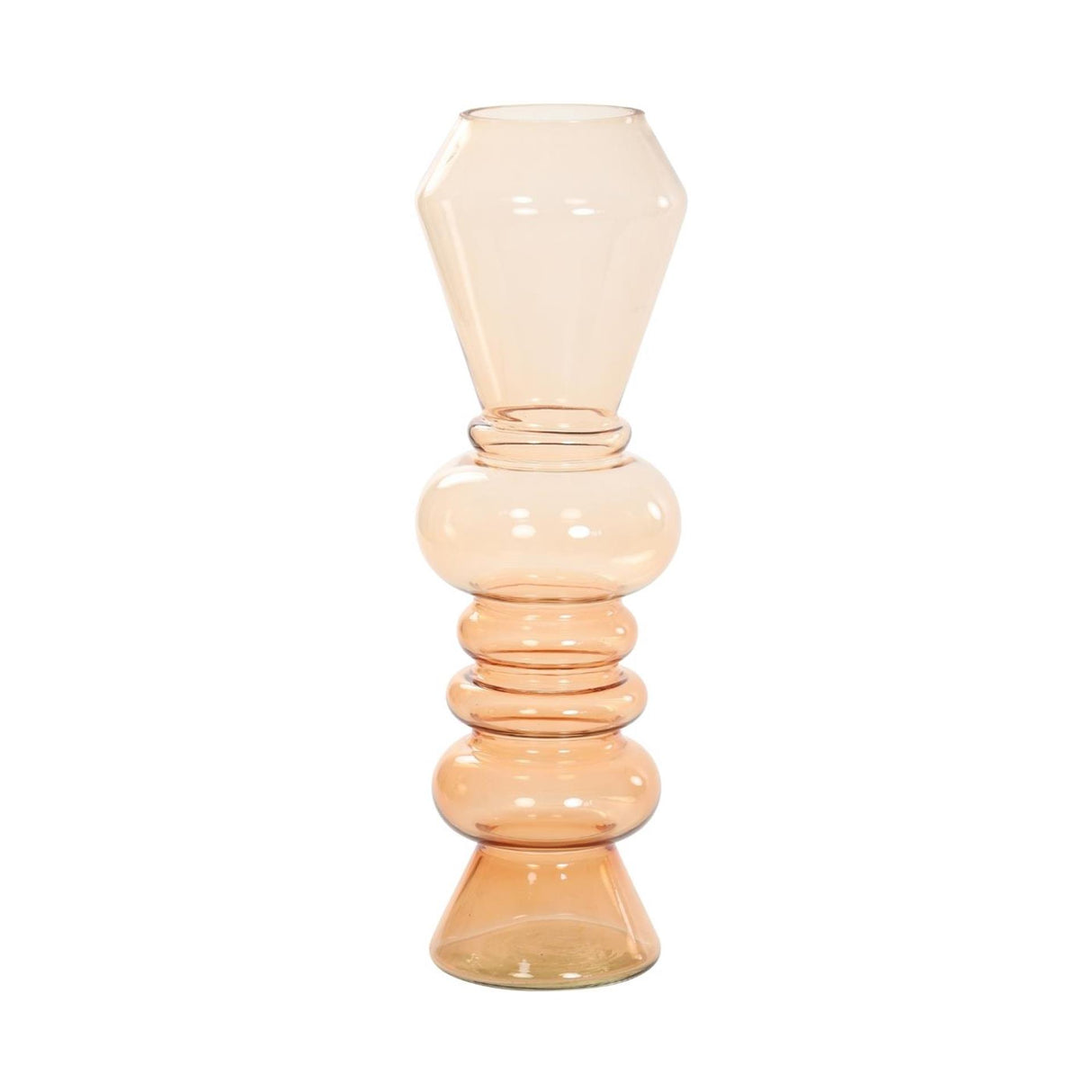 Leichte und lebendige Vase aus Glas ø13,5xh44,5cm