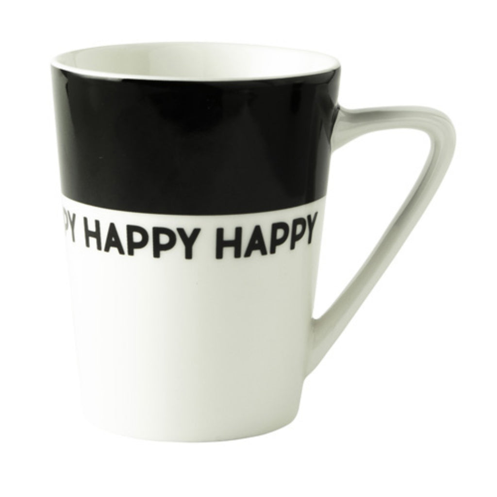 Dutch Rose Dutch Rose Tasse Happy Black White