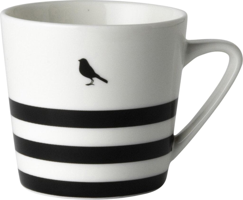 Dutch Rose Dutch Rose Loft Schwarz-Weiß Kaffeebecher Graphic Stripe 20 cl