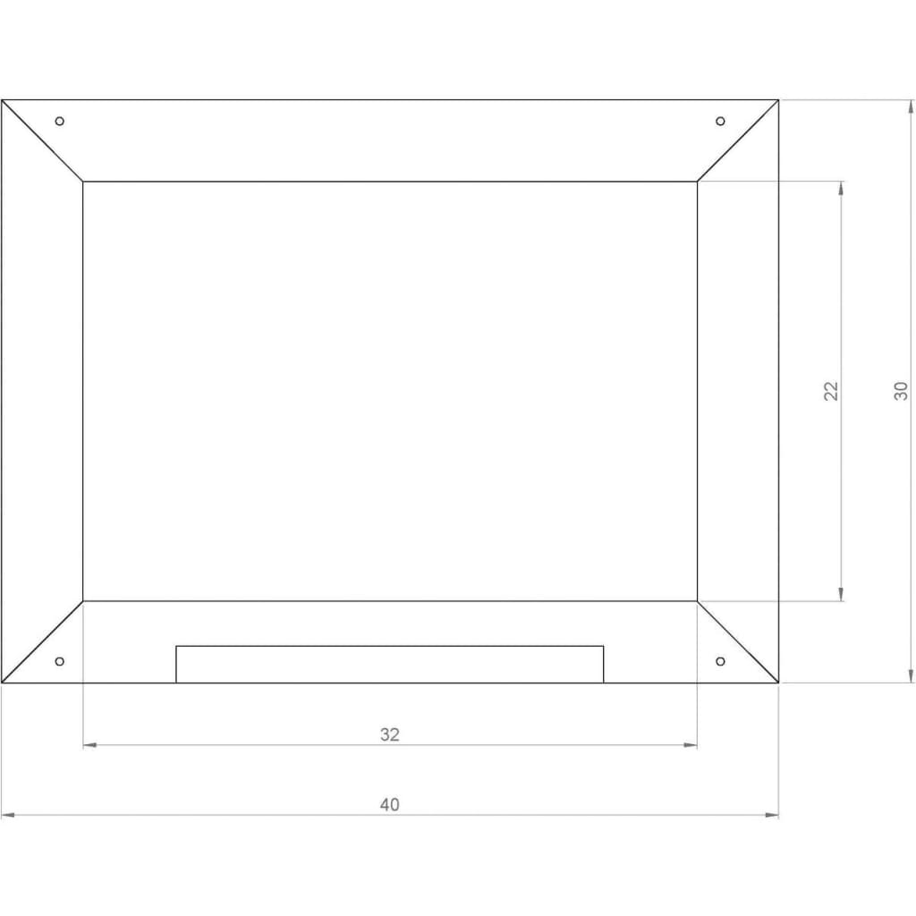 Axi -Tafel grau schwarz 41 cm