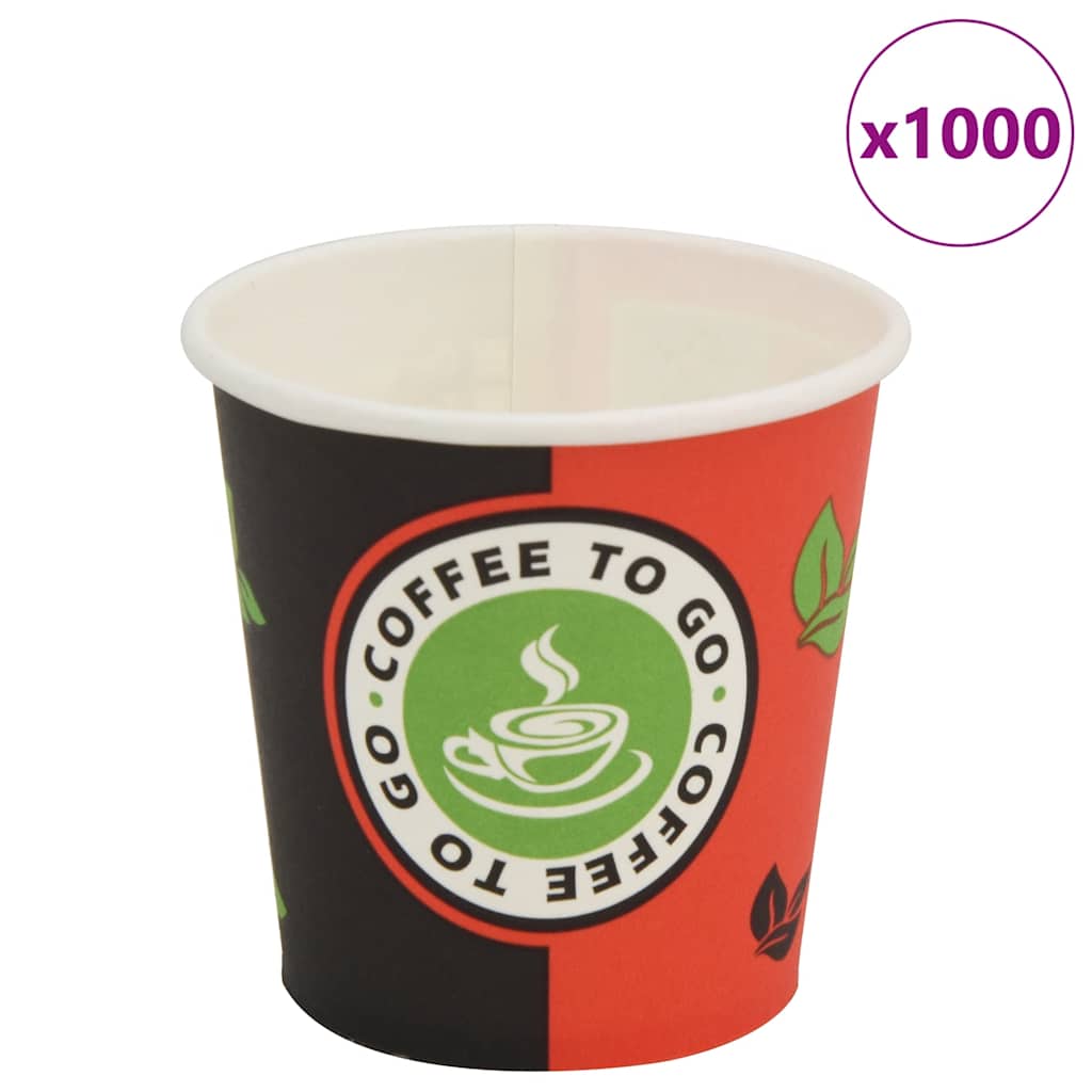 VidaXL Einweg-Kaffeebecher Papier 120 ml (4 oz) 1000 Stk
