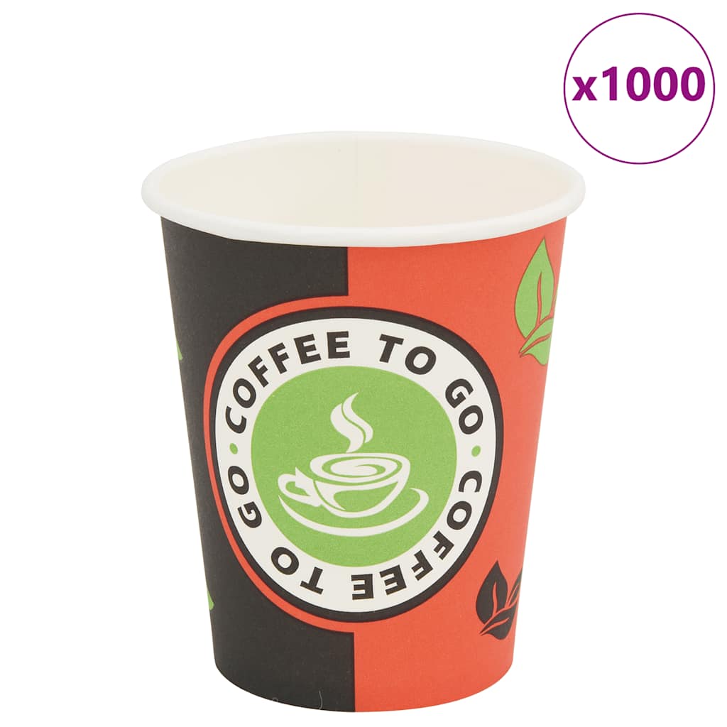 VidaXL Einweg-Kaffeebecher Papier 240 ml (8 oz) 1000 Stk