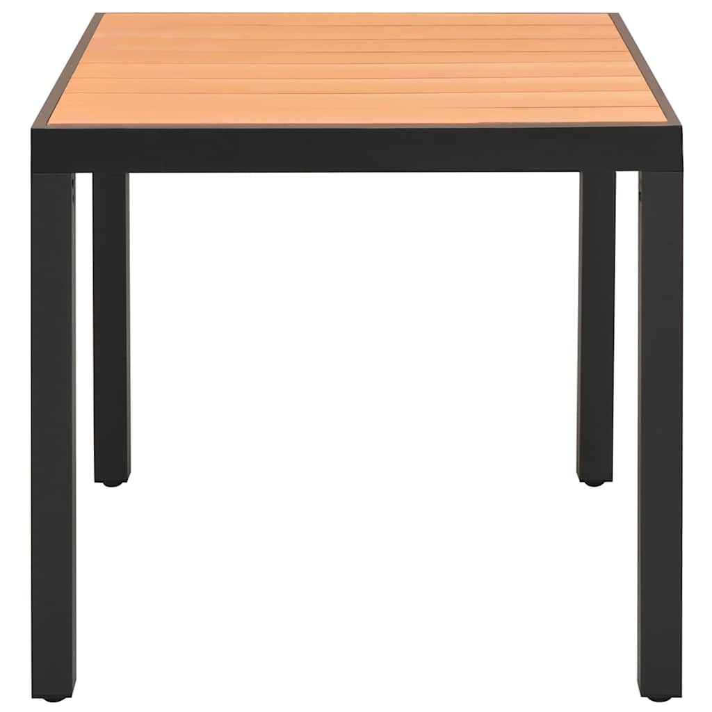 Vidaxl tuintafel 80x80x74 cm aluminium en hkc bruin