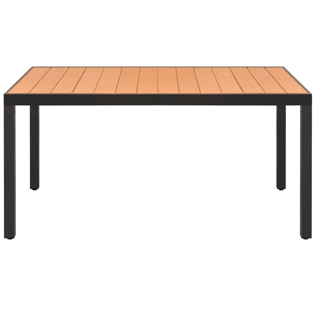 Vidaxl tuintafel 150x90x74 cm aluminium en hkc bruin
