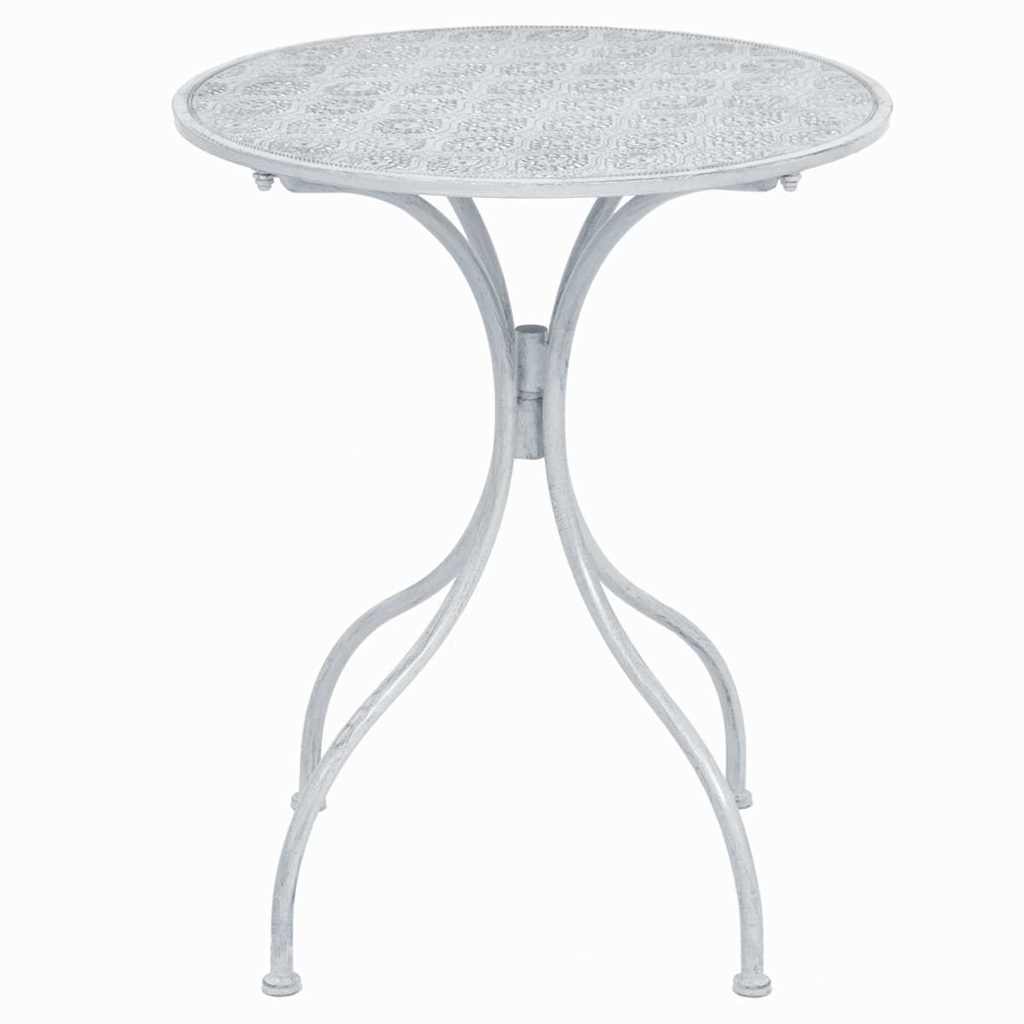 Vidaxl 3-delige bistroset staal grijswit