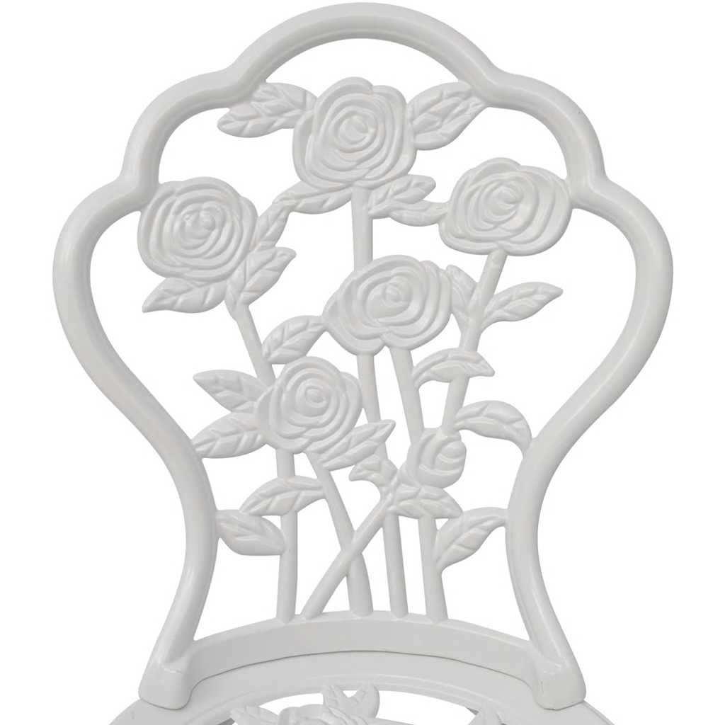 Vidaxl bistrostoelen 2 st gietaluminium wit