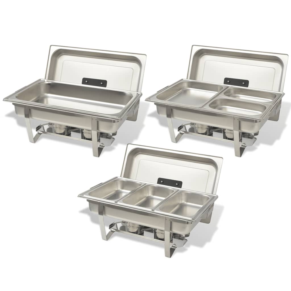 Vidaxl Edelstahl-Scheuerset 3-teilig