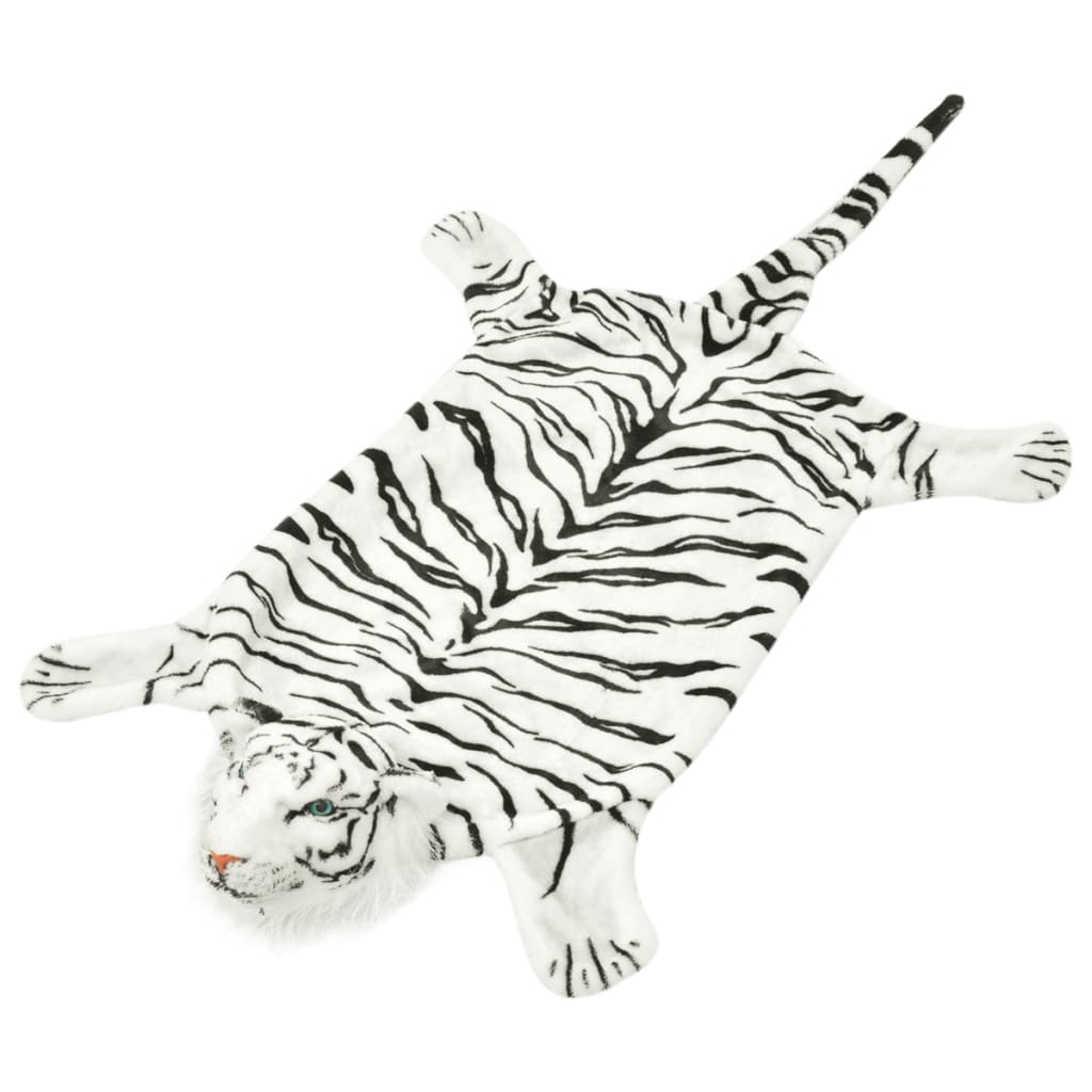 Vidaxl Tigerboden Plüsch 144 cm Weiß