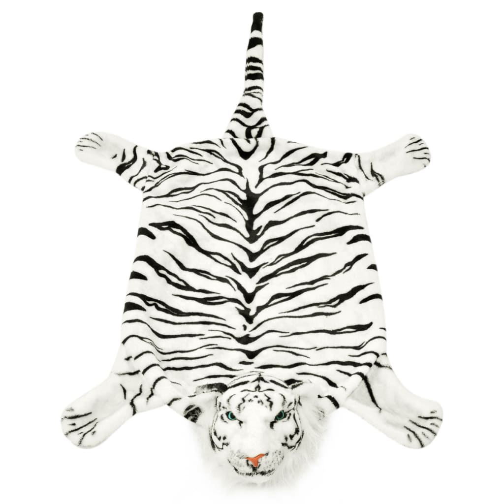 Vidaxl Tigerboden Plüsch 144 cm Weiß