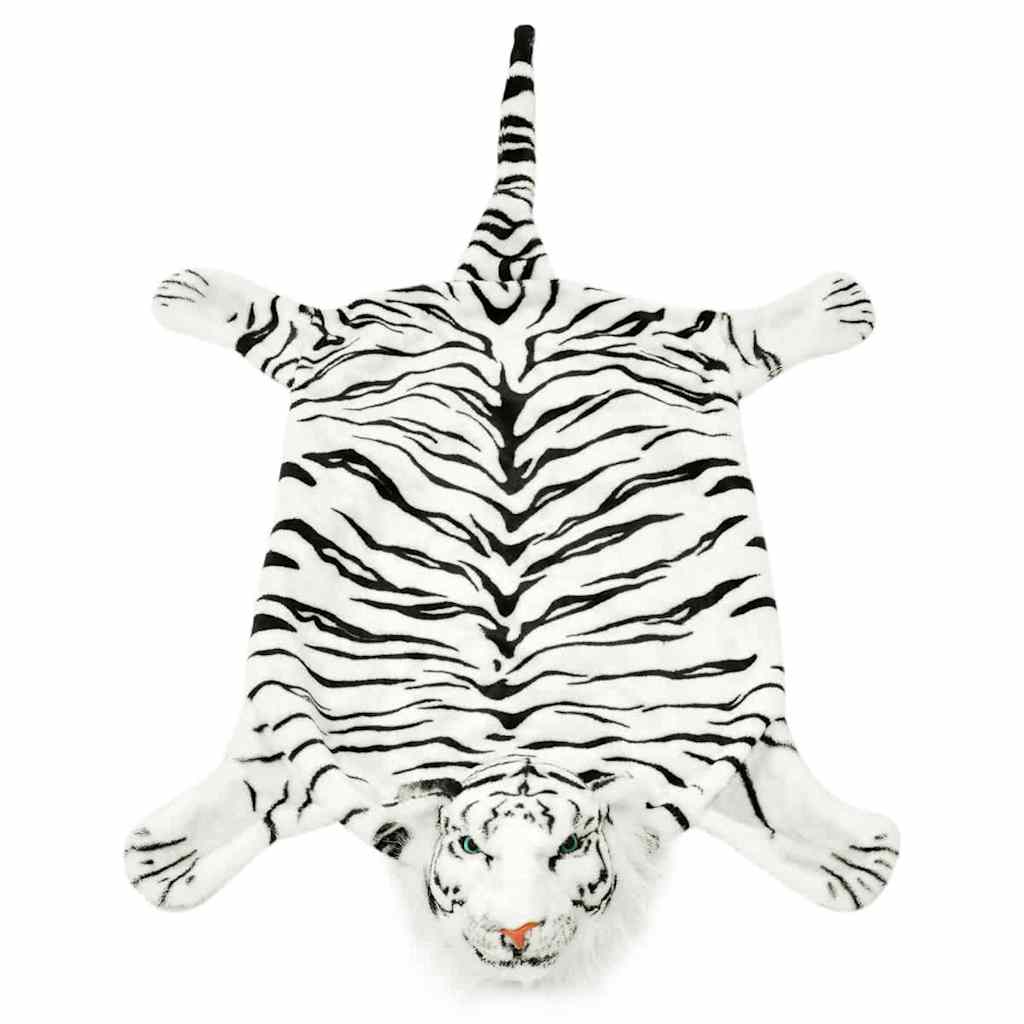 Vidaxl Tigerboden Plüsch 144 cm Weiß
