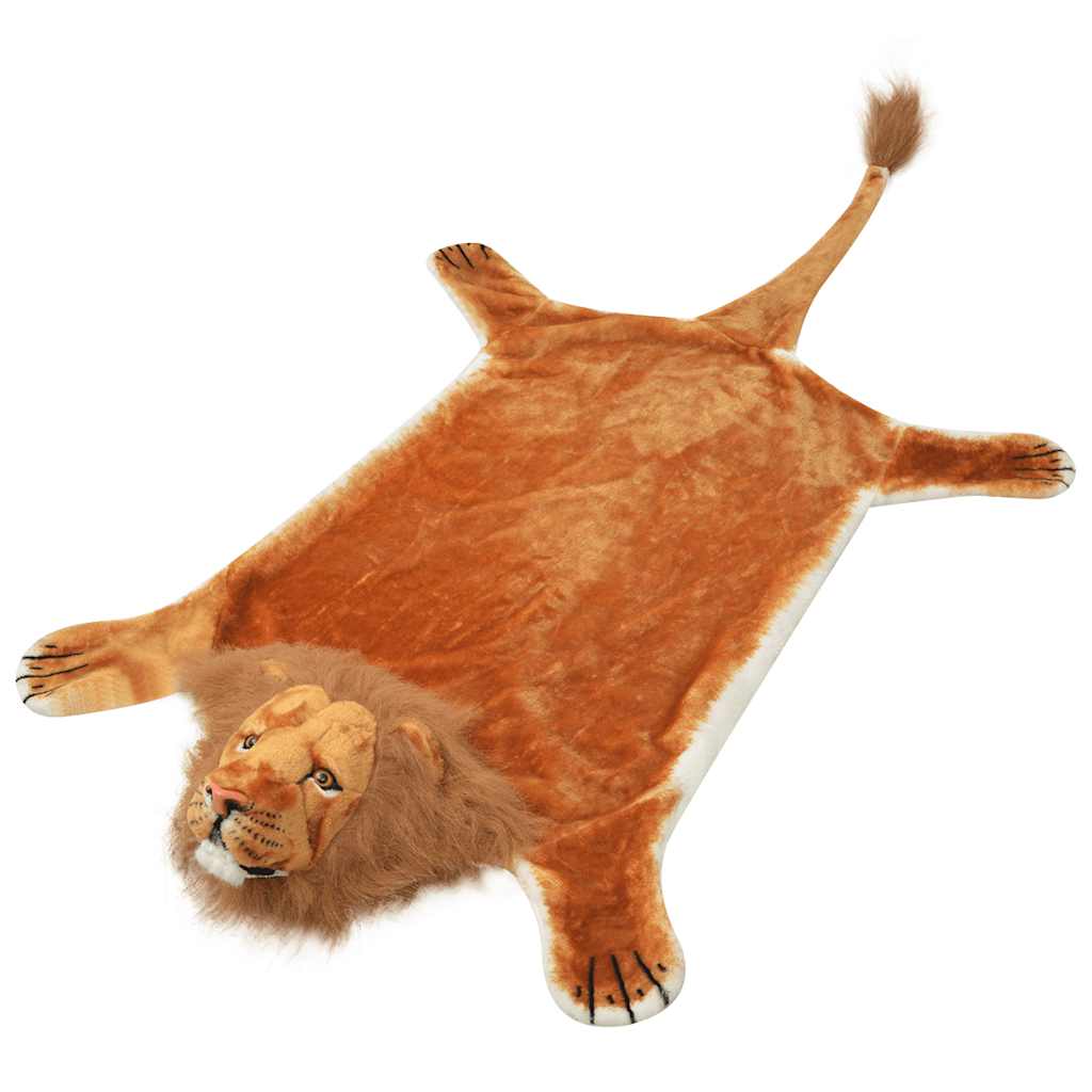 Vidaxl leeuwenvloerkleed pluche 205 cm bruin