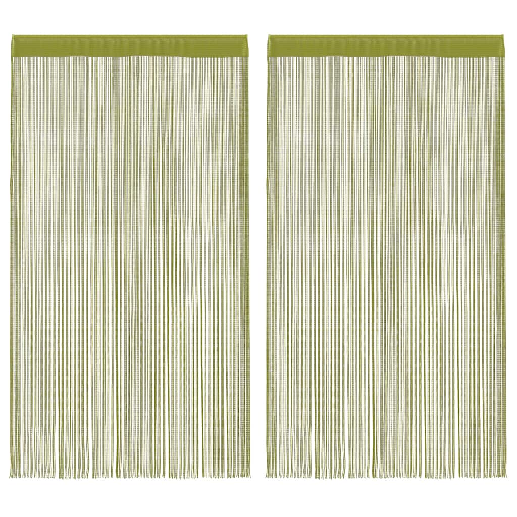VIDAXL -Kabelvorhänge 100x250 cm Grün 2 PCs