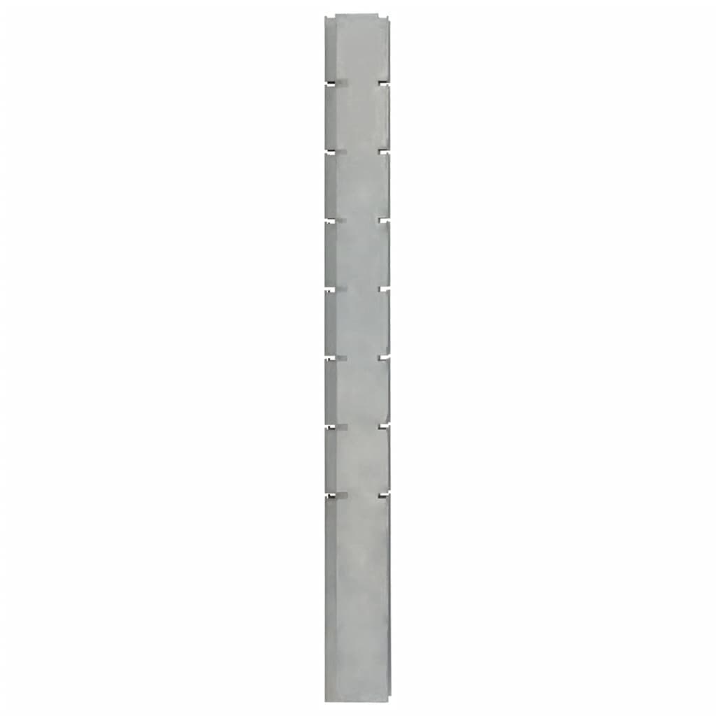 Vidaxl Schanskorfpaal 200 cm verzinkter Stahl Silberfarben