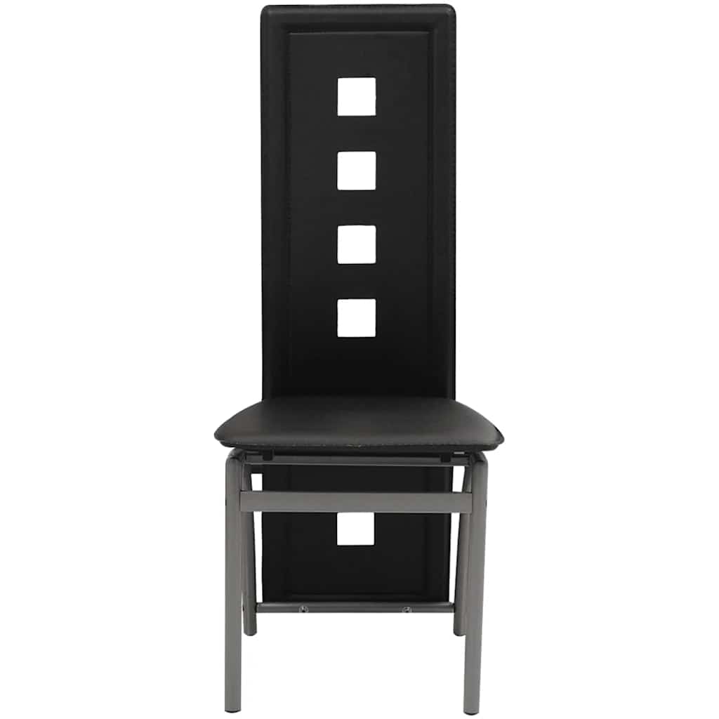 Vidaxl eetkamerstoelen 2 st kunstleer zwart