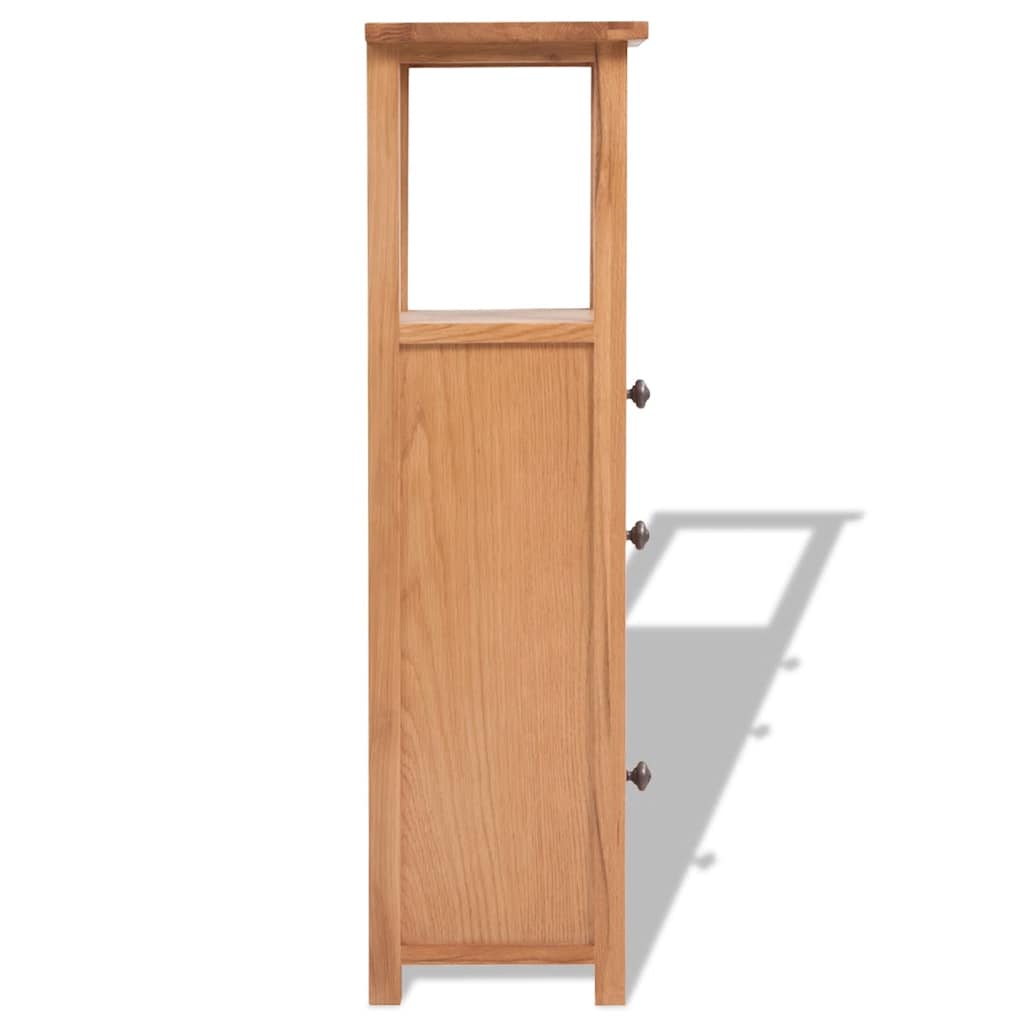 Vidaxl hoekkast 26x26x94 cm massief eikenhout
