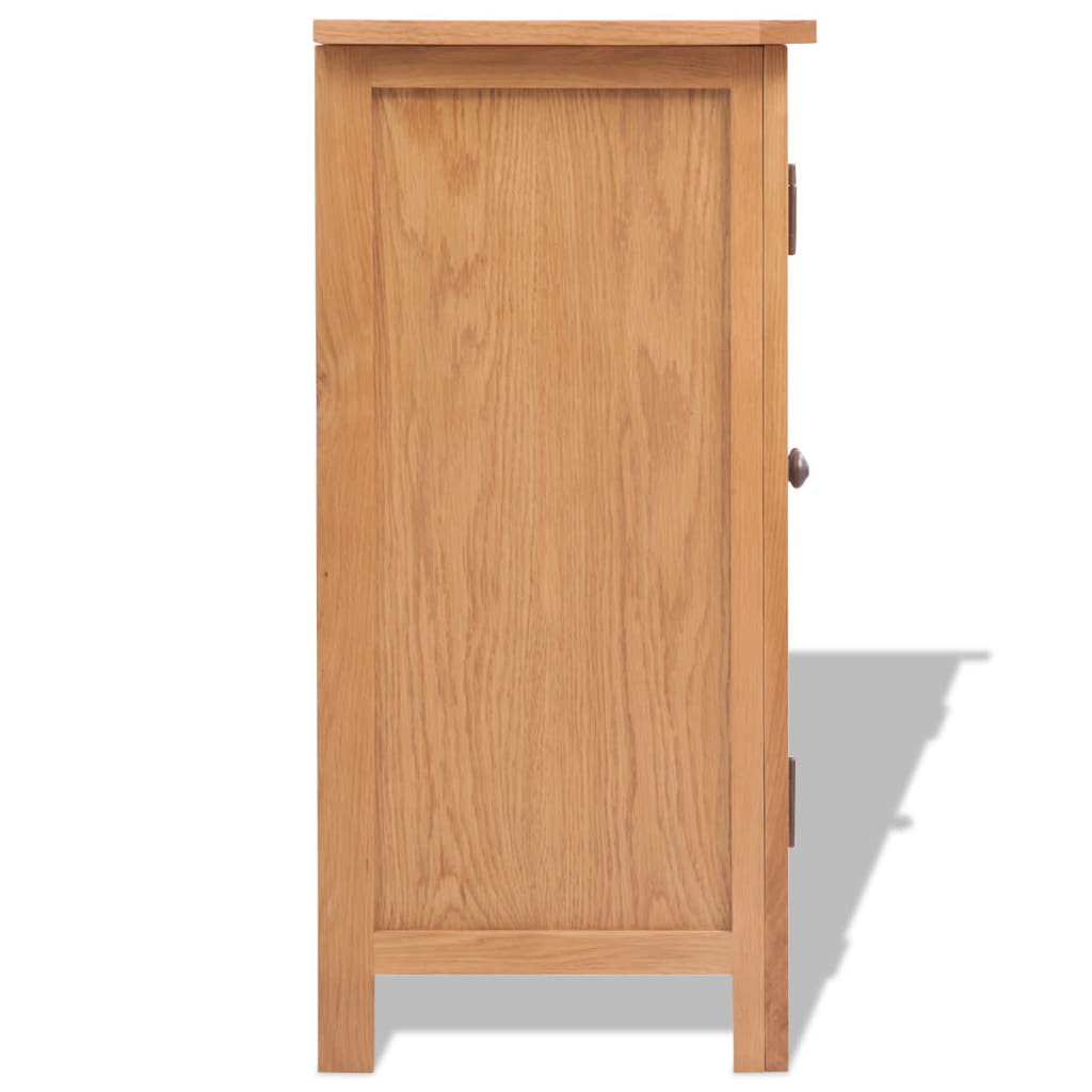 Vidaxl dressoir 70x35x75 cm massief eikenhout