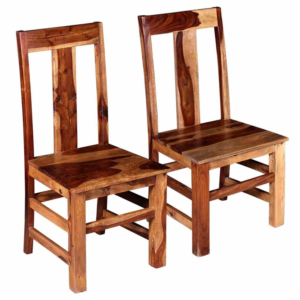Vidaxl eetkamerstoelen 2 st massief acaciahout