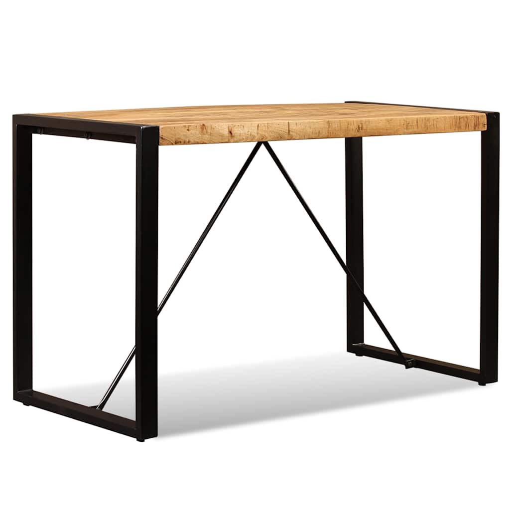 Vidaxl eettafel 120 cm massief ruw mangohout
