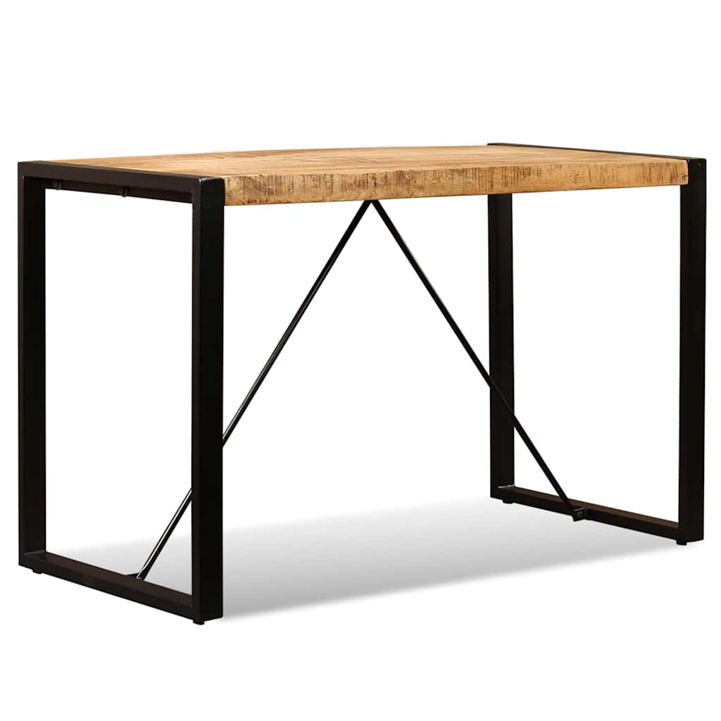 Vidaxl eettafel 120 cm massief ruw mangohout