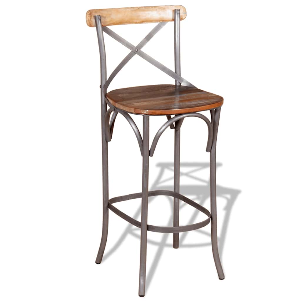 Vidaxl barkruk massief gerecycled hout