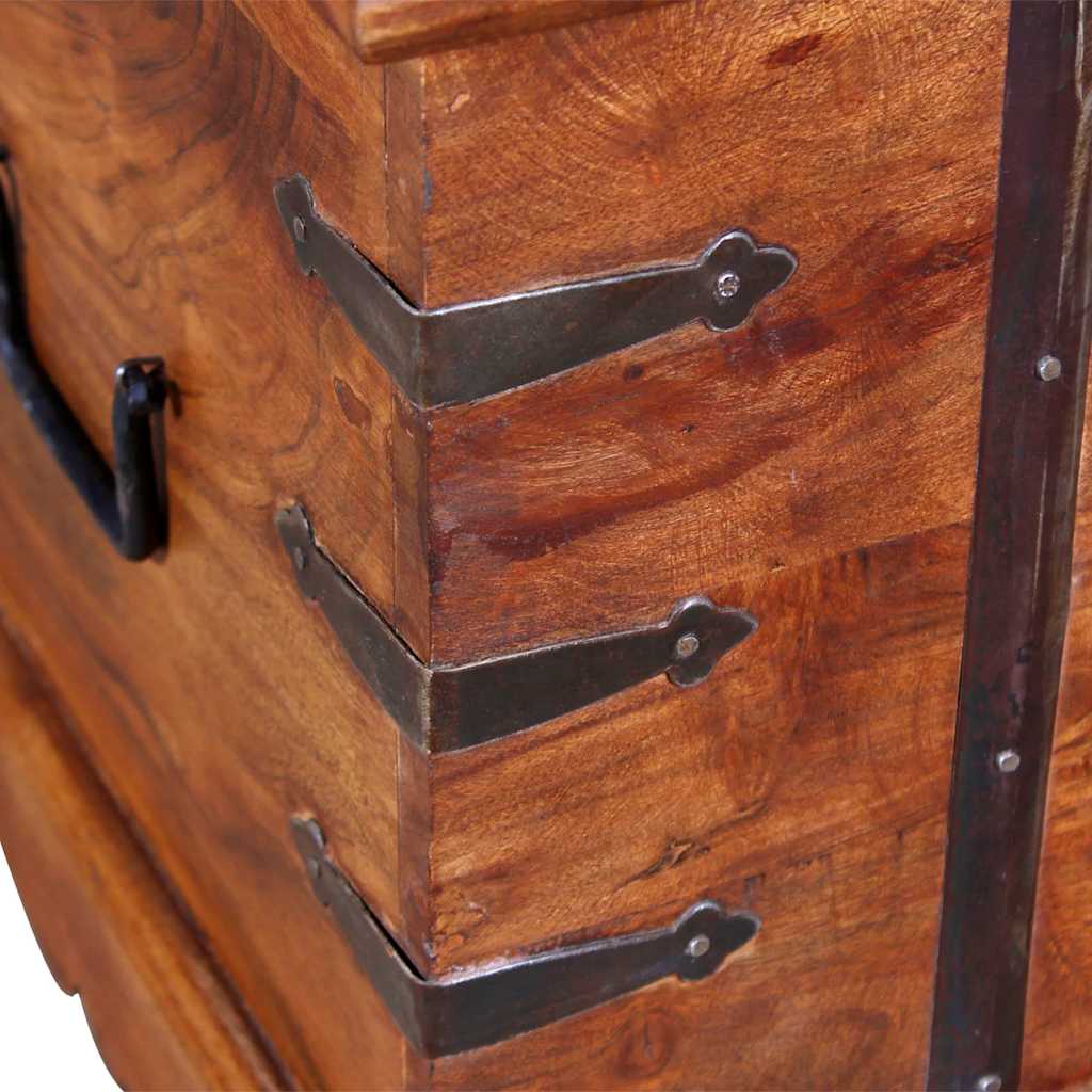 Vidaxl opbergkist massief hout