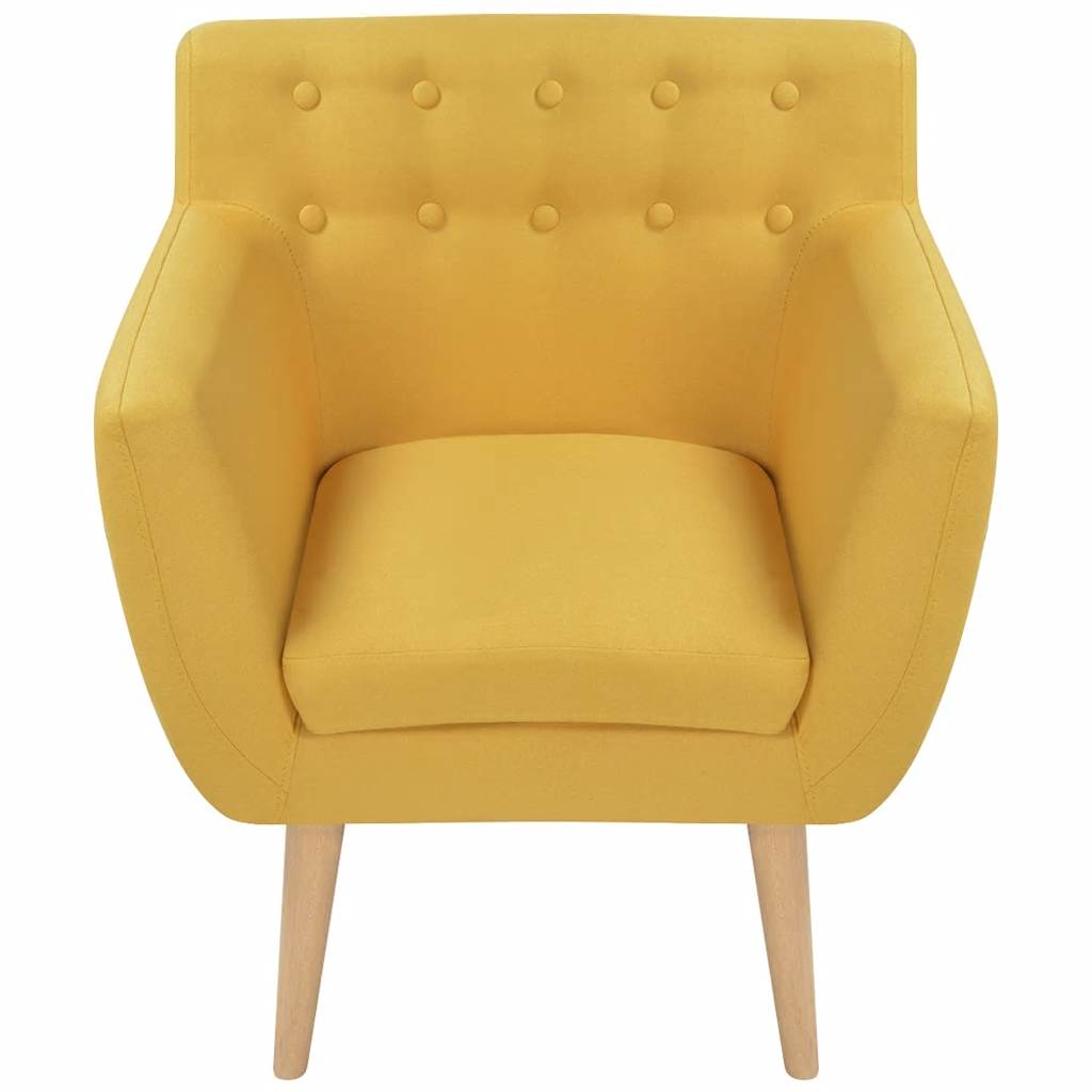 Vidaxl fauteuil stof geel