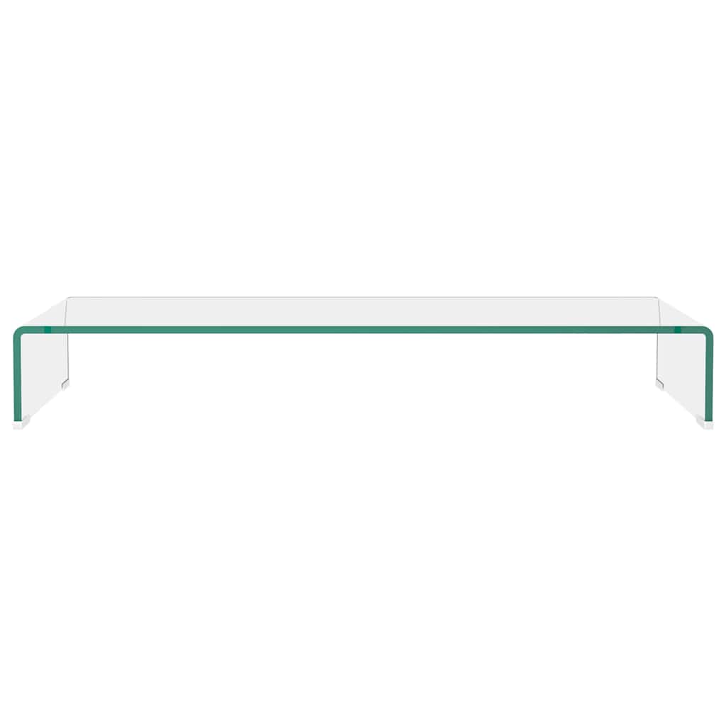 Vidaxl tv-meubel monitorverhoger transparant 90x30x13 cm glas