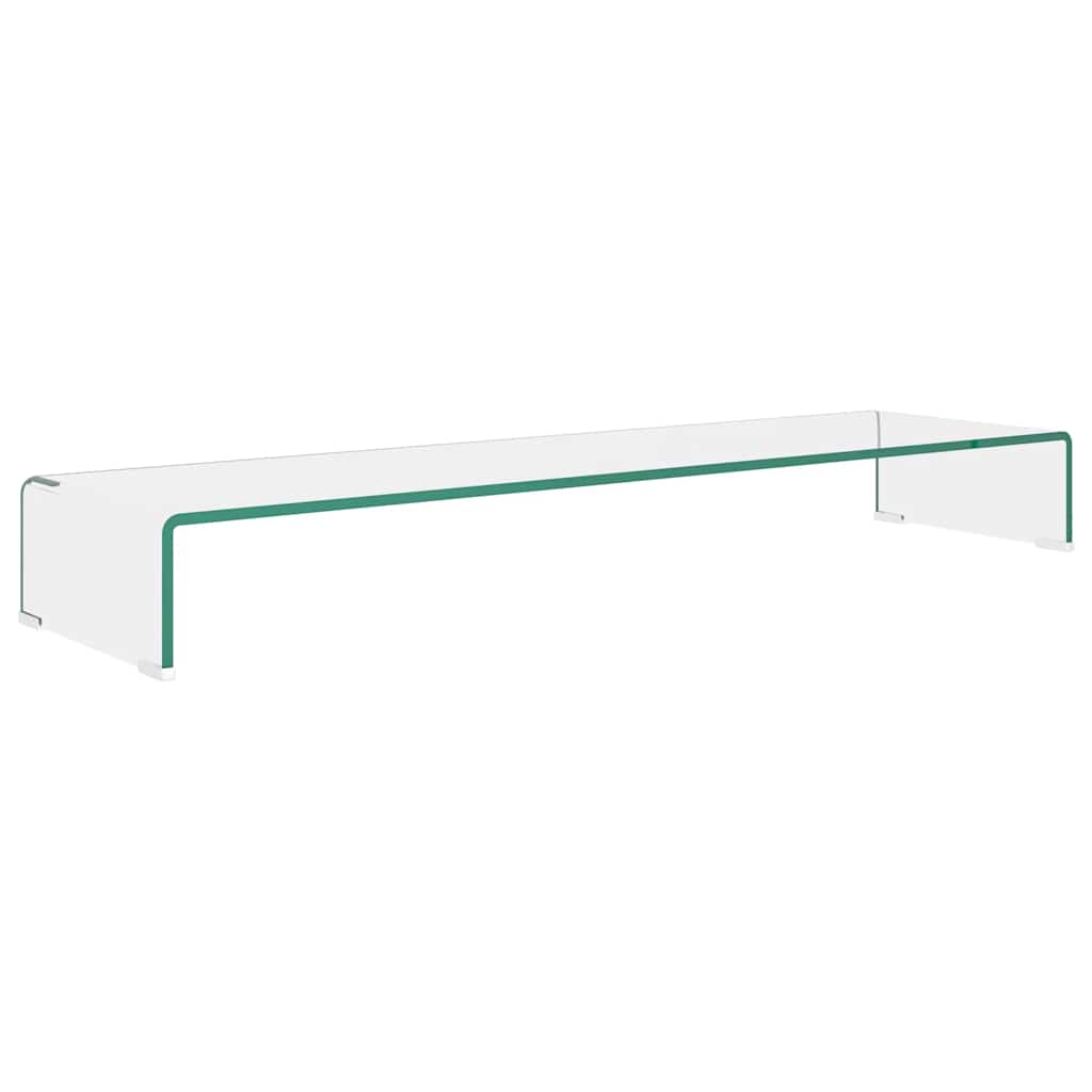 Vidaxl tv-meubel monitorverhoger transparant 110x30x13 cm glas