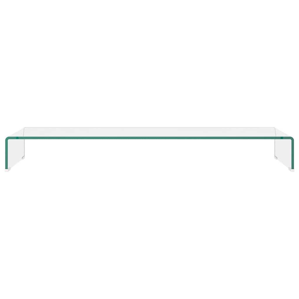 Vidaxl tv-meubel monitorverhoger transparant 110x30x13 cm glas