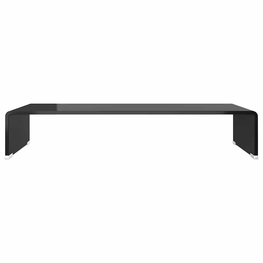 Vidaxl tv-meubel monitorverhoger zwart 70x30x13 cm glas