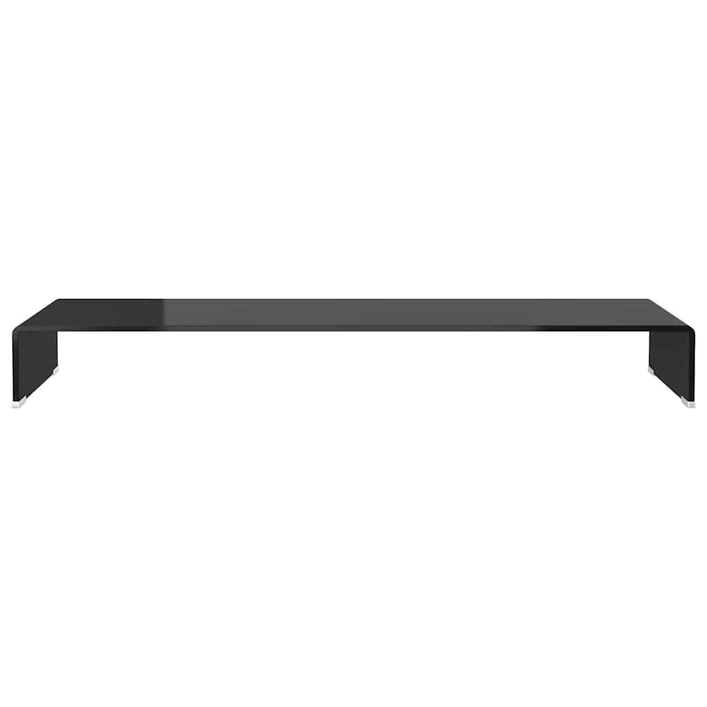 Vidaxl tv-meubel monitorverhoger zwart 110x30x13 cm glas
