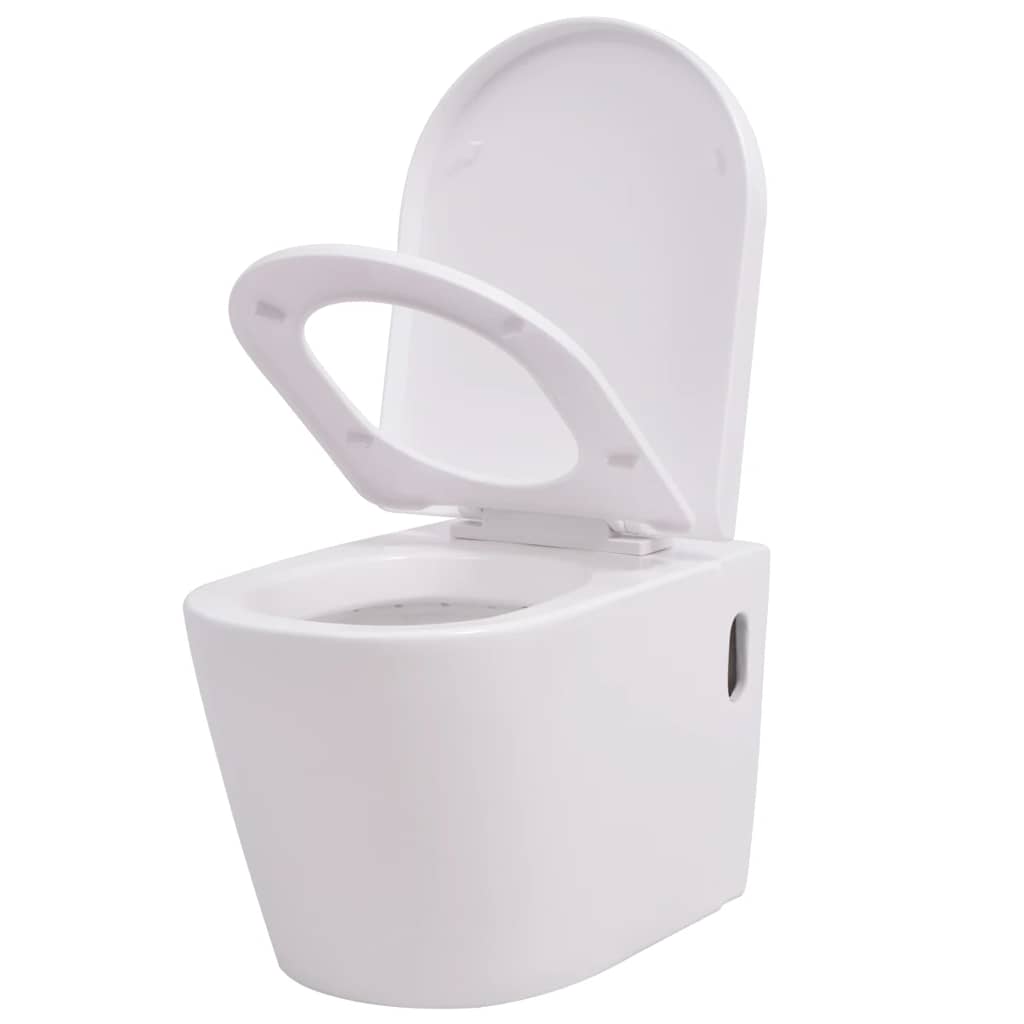 Vidaxl hängende Toilettenkeramik weiß