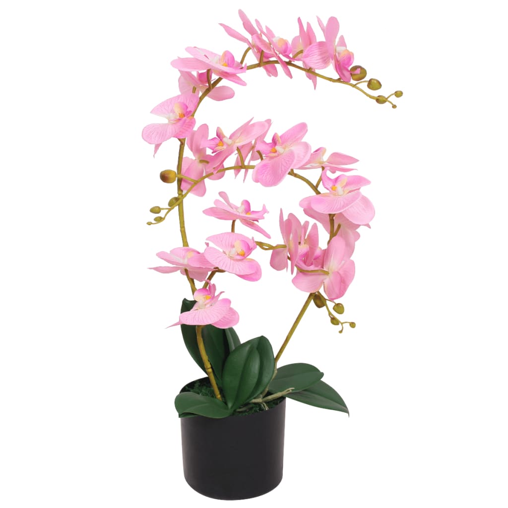 Vidaxl Künstliche Pflanzenorchidee mit Topf 65 cm Pink