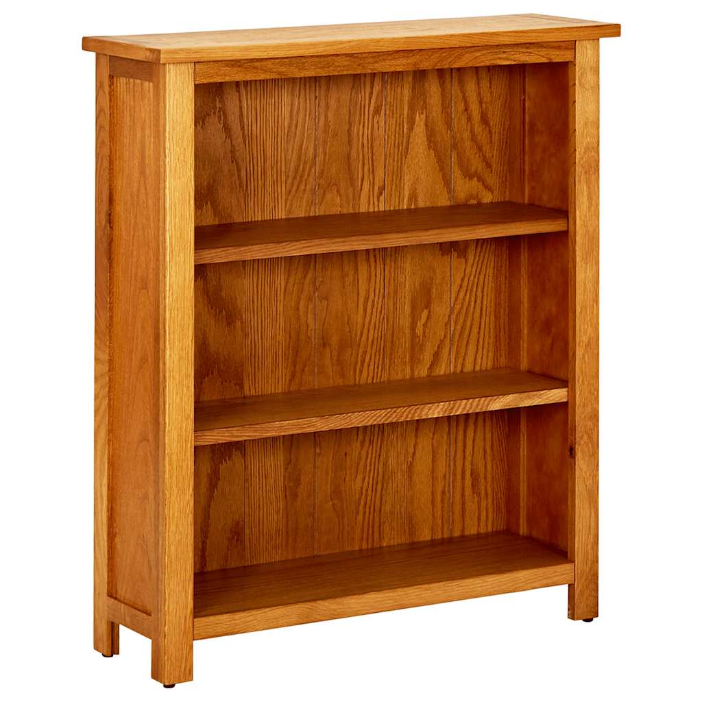 Vidaxl boekenkast met 3 schappen 70x22,5x82 cm massief eikenhout