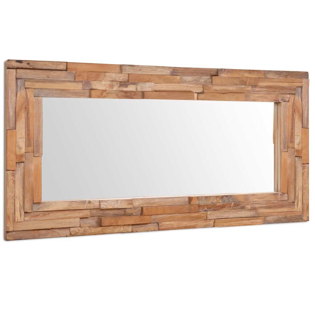 Vidaxx Dekospiegel rechteckig 120x60 cm Teakholz