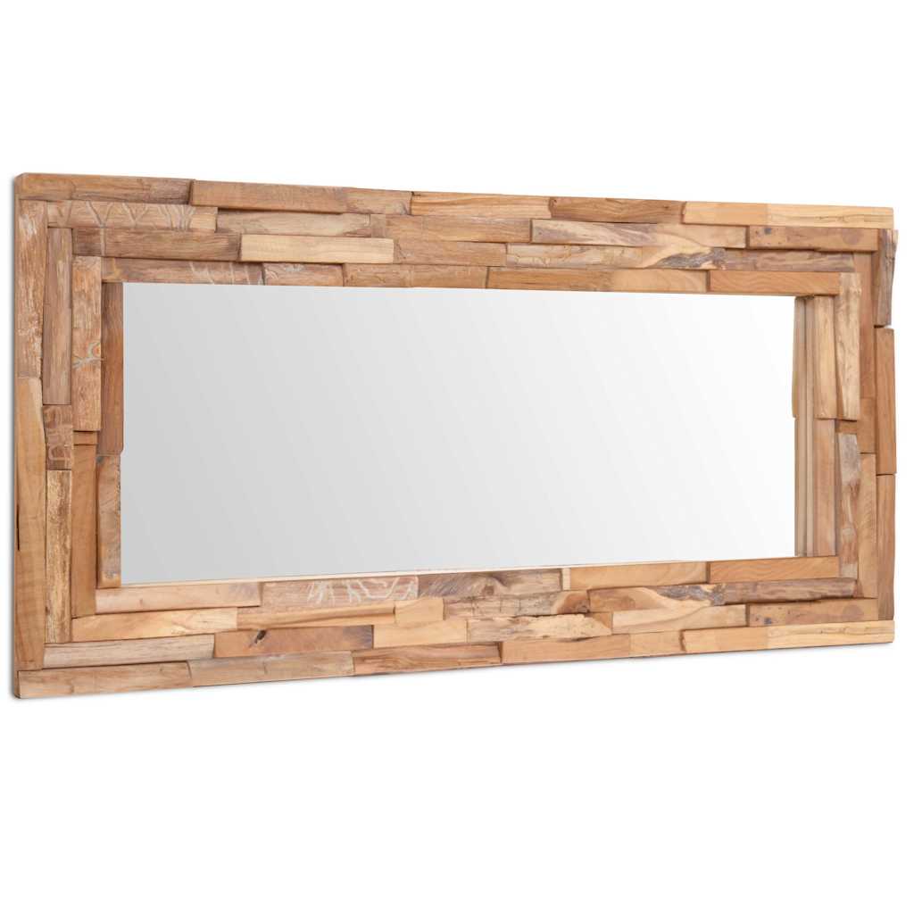 Vidaxx Dekospiegel rechteckig 120x60 cm Teakholz