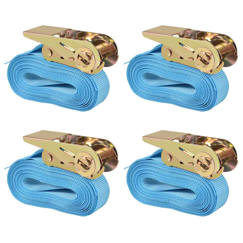 VidaXL Spanngurte 0,8 Tonnen 6mx25mm blau 4 Stk