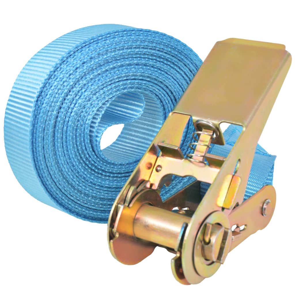 VidaXL Spanngurte 0,8 Tonnen 4mx25mm blau 10 Stk